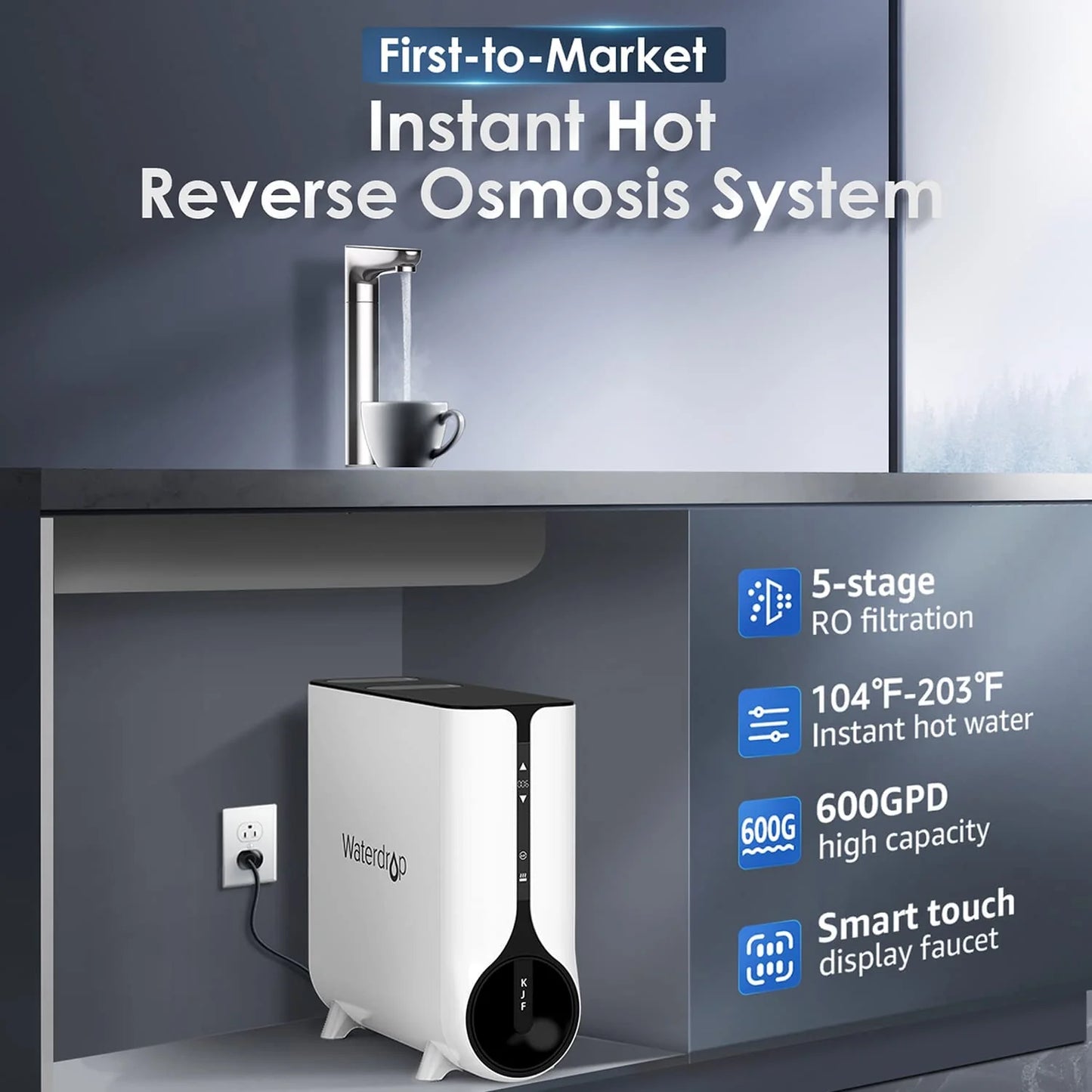 Instant Hot Water Dispenser, Reverse Osmosis System, K6