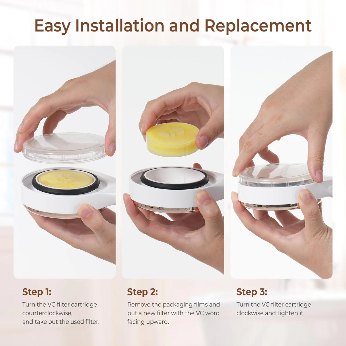 Scented Replacement Filter 3-Pack Shower Head Handheld